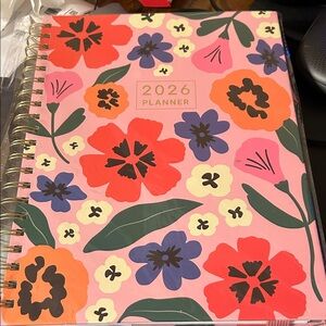 Floral 2026 Planner with Pink Cover